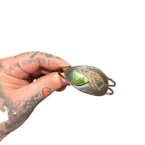 Sterling silver and Green Stone Women's Bracelet blue whale